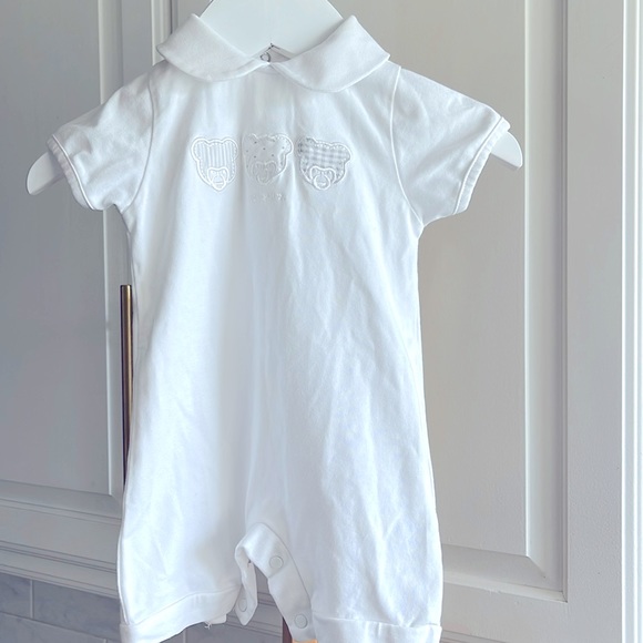 Nanan Italian high end baby clothes company White Romper 3 months Worn 2 times - Picture 1 of 4